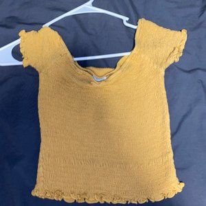 yellow full tilt off the shoulder top